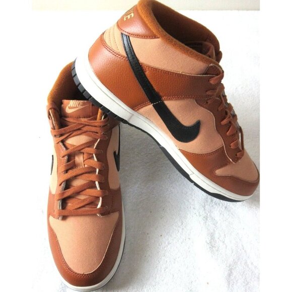 Nike Men's Dunk Mid Amber Brown Black Dark Russet Shoes Sizes DZ2533 200 NIB - Picture 4 of 5